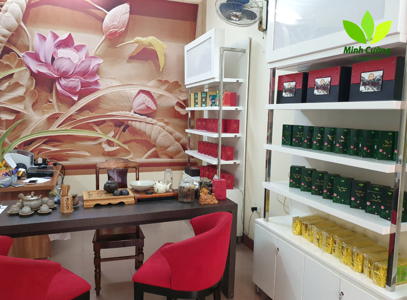 không gian cửa hàng trà Minh Cường